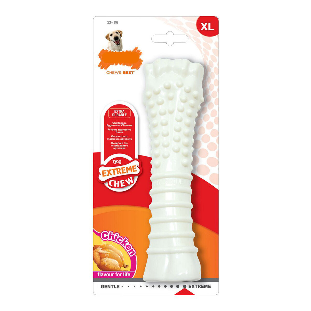 Mordedor de perro Nylabone Dura Chew Texturizado Pollo Nylon  Comprati.