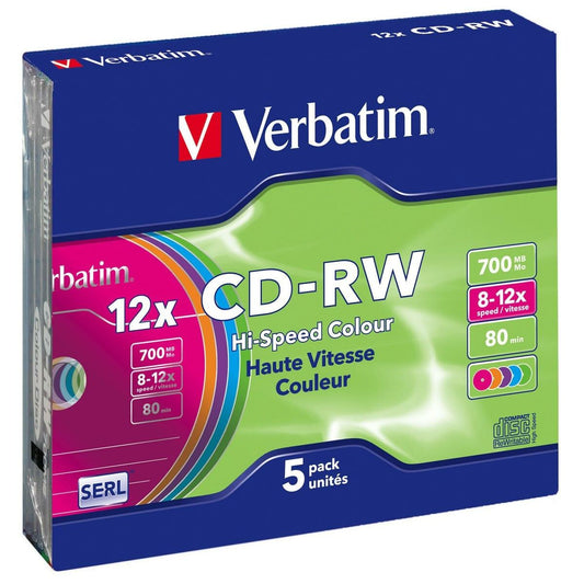 CD-R Verbatim CD-RW Colour 12x  Comprati.