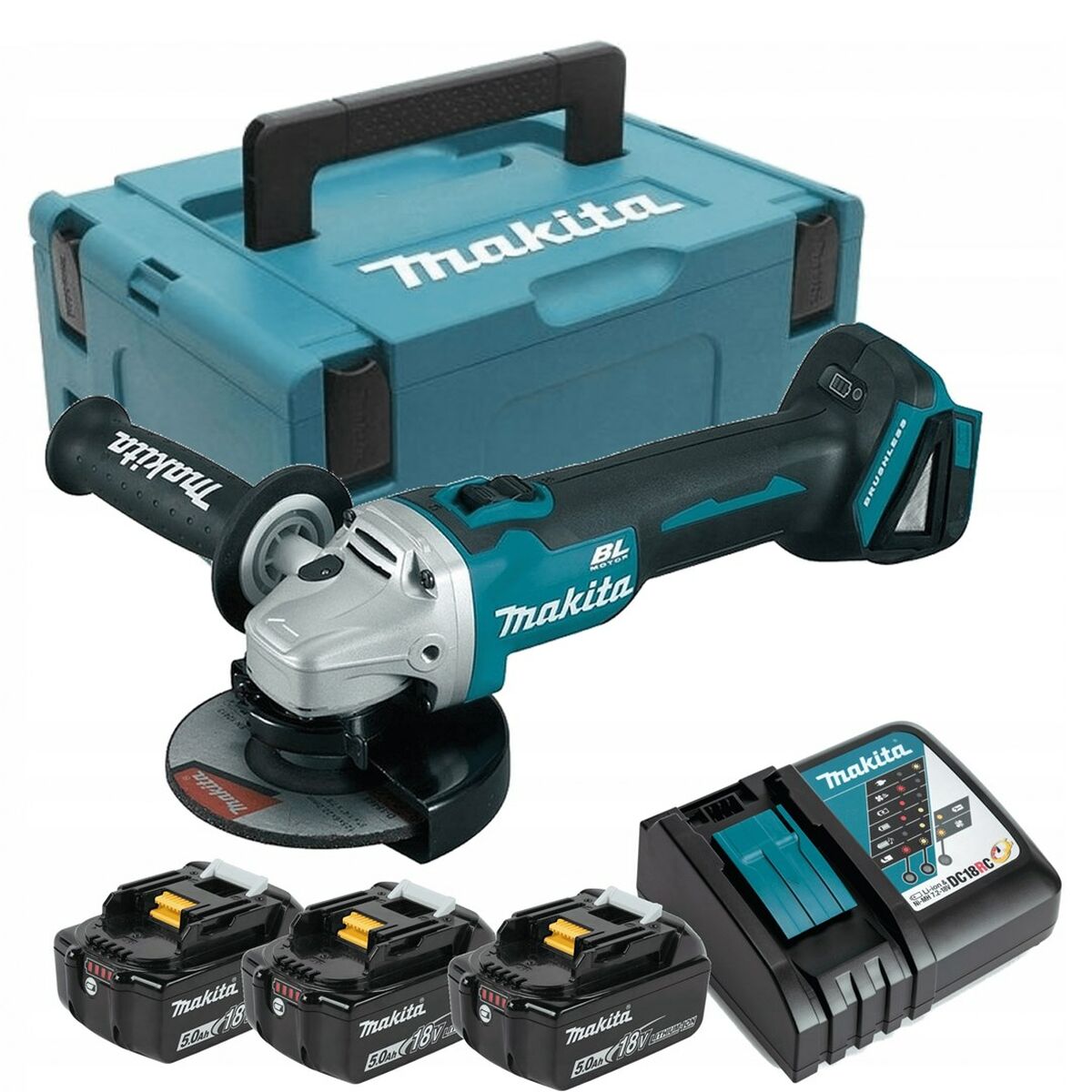 Amoladora angular Makita DGA504RT3J 125 mm  Comprati.