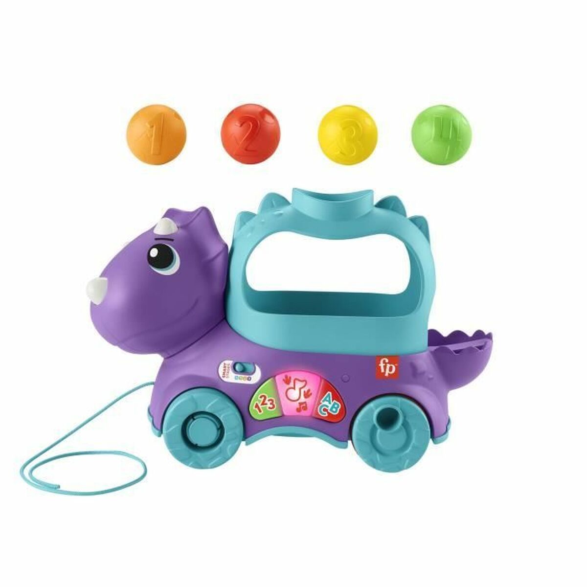 Dinosaurio Arrastre Fisher Price TRICERATOPS LANCE BALLES  Comprati.