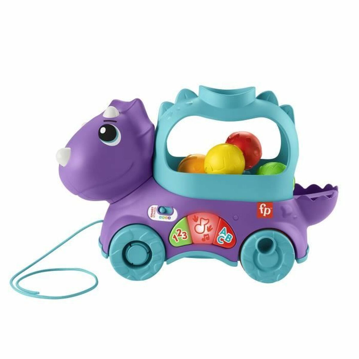 Dinosaurio Arrastre Fisher Price TRICERATOPS LANCE BALLES  Comprati.