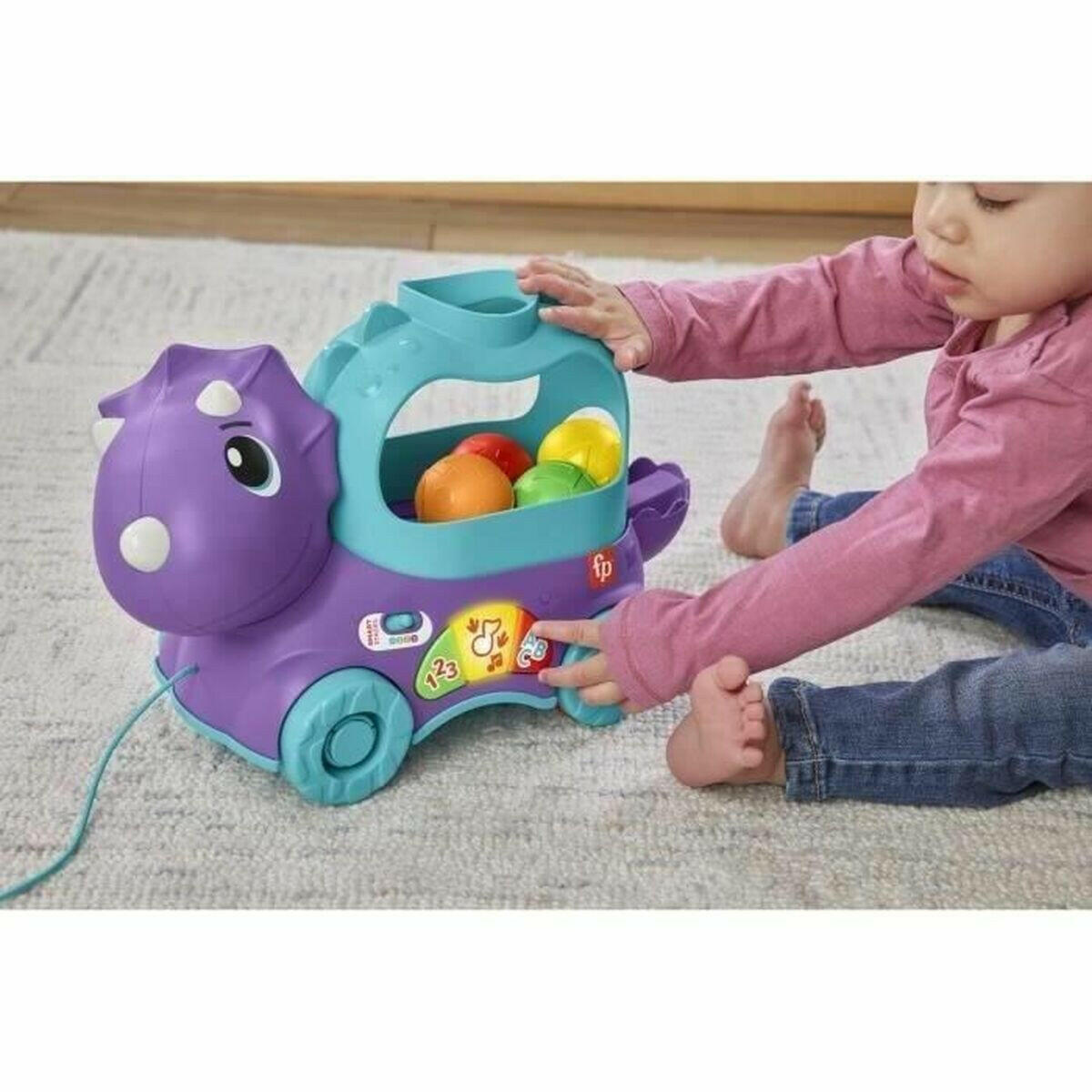 Dinosaurio Arrastre Fisher Price TRICERATOPS LANCE BALLES  Comprati.