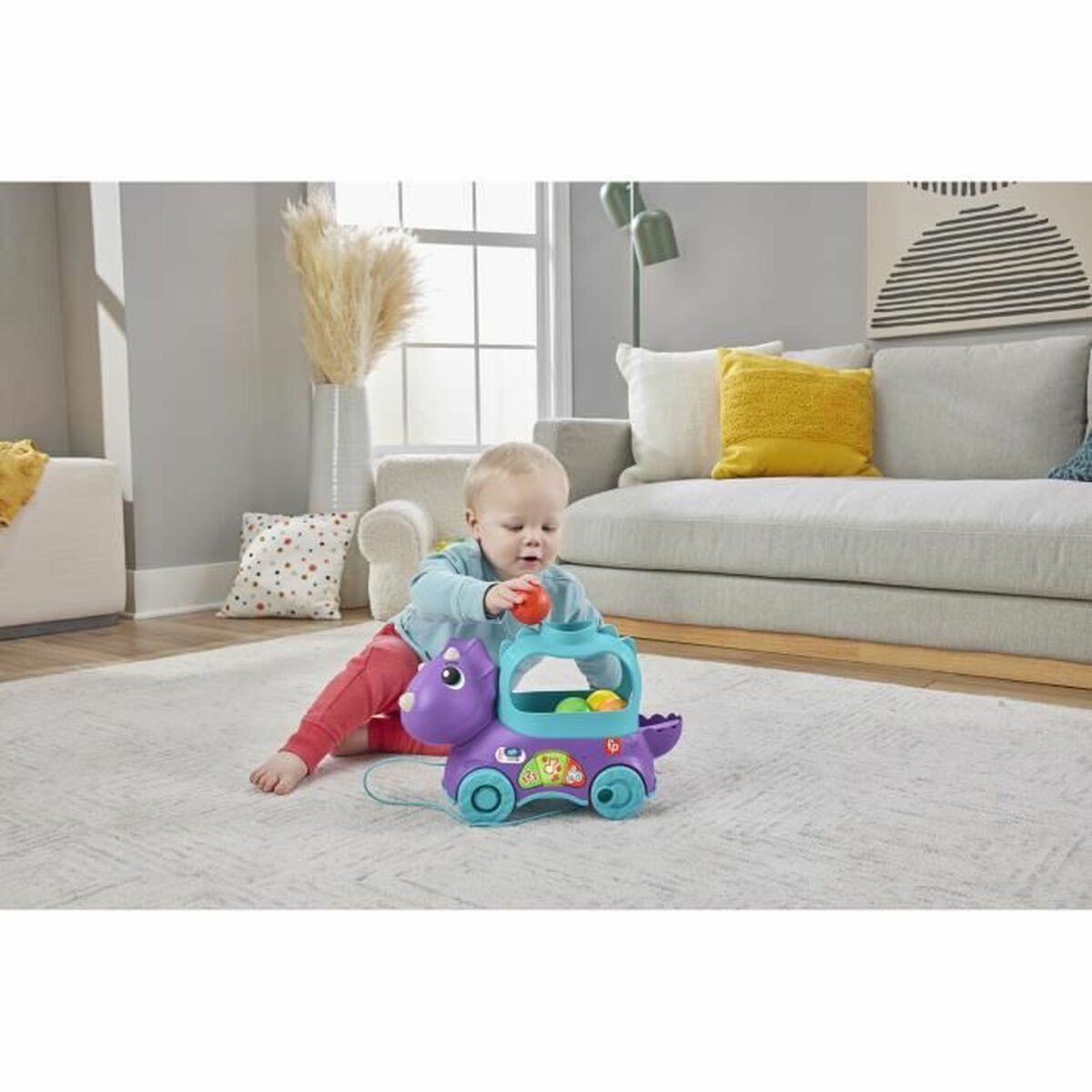 Dinosaurio Arrastre Fisher Price TRICERATOPS LANCE BALLES  Comprati.