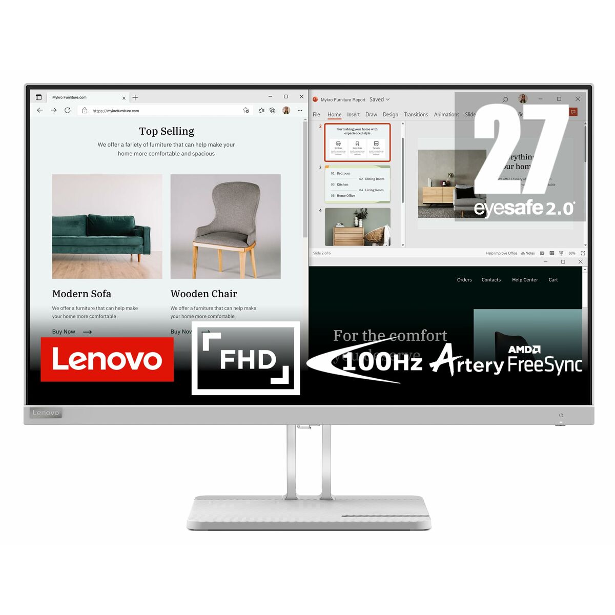 Monitor Lenovo L27e-40 Full HD 27" 100 Hz  Comprati.