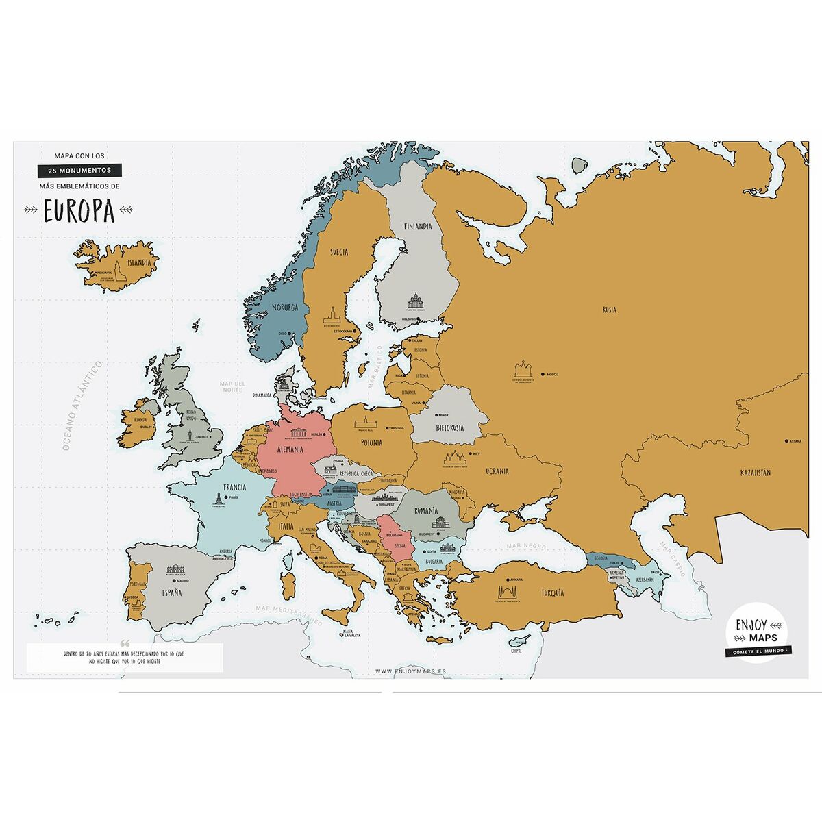 Mapamundi Europe 65 x 45 cm  Comprati.