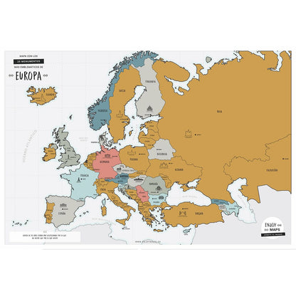 Mapamundi Europe 65 x 45 cm  Comprati.