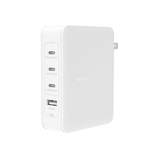 Cargador de Pared Belkin WCH014BTWH 140 W Blanco (1 unidad)  Comprati.