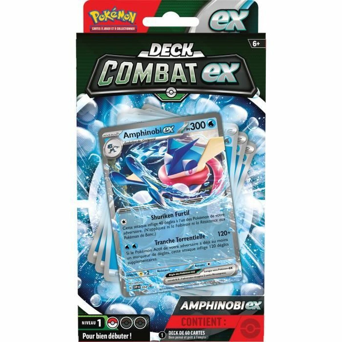 Mazo de Cartas Pokémon Combat EX: Greninja & Kangashkan (FR)  Comprati.