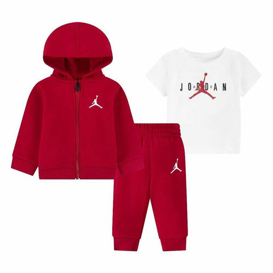 Conjunto Deportivo para Bebé Jordan Essentials Fleeze Box Blanco Rojo  Comprati.