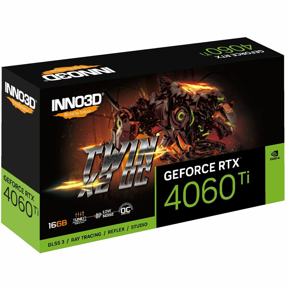 Tarjeta Gráfica INNO3D N406T2-16D6X-178055N 16 GB GDDR6 Geforce RTX 4060 Ti  Comprati.