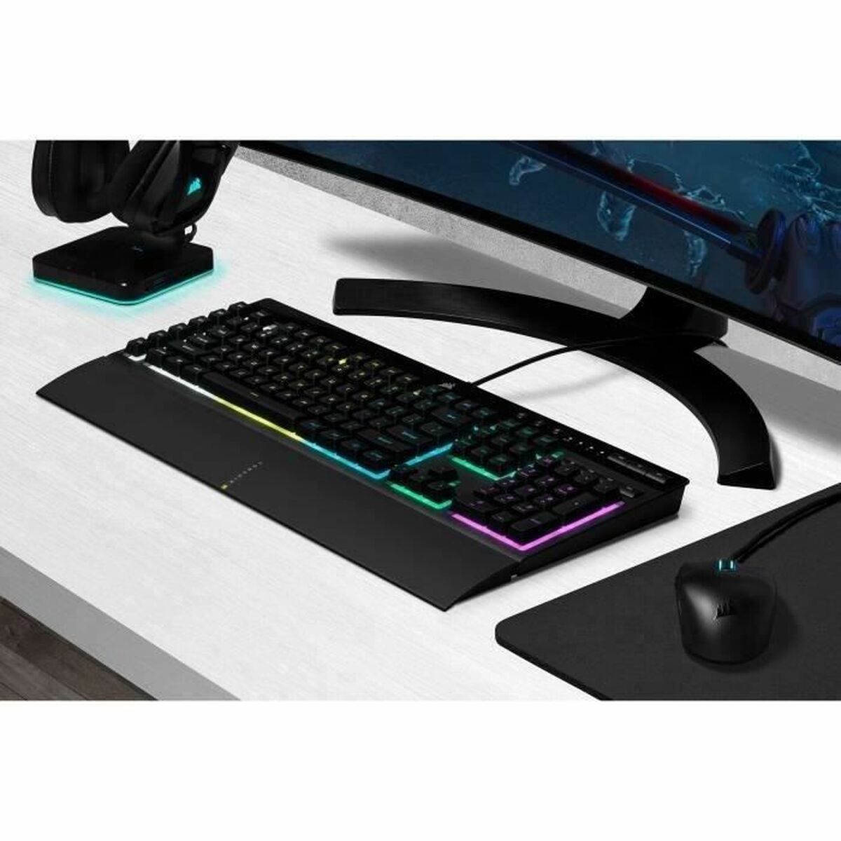 Teclado Gaming Corsair K55 RGB PRO AZERTY  Comprati.