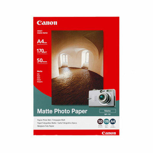 Papel Fotográfico Mate Canon MP-101 A4 (50 Unidades)  Comprati.