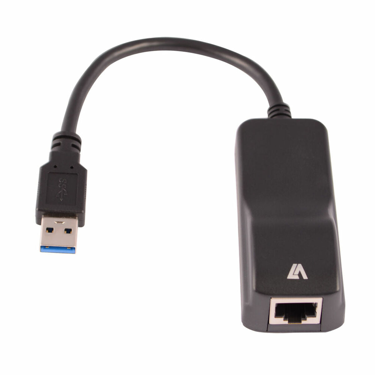 Adaptador Ethernet a USB V7 CBLUSB3RJ-1E         Negro  Comprati.