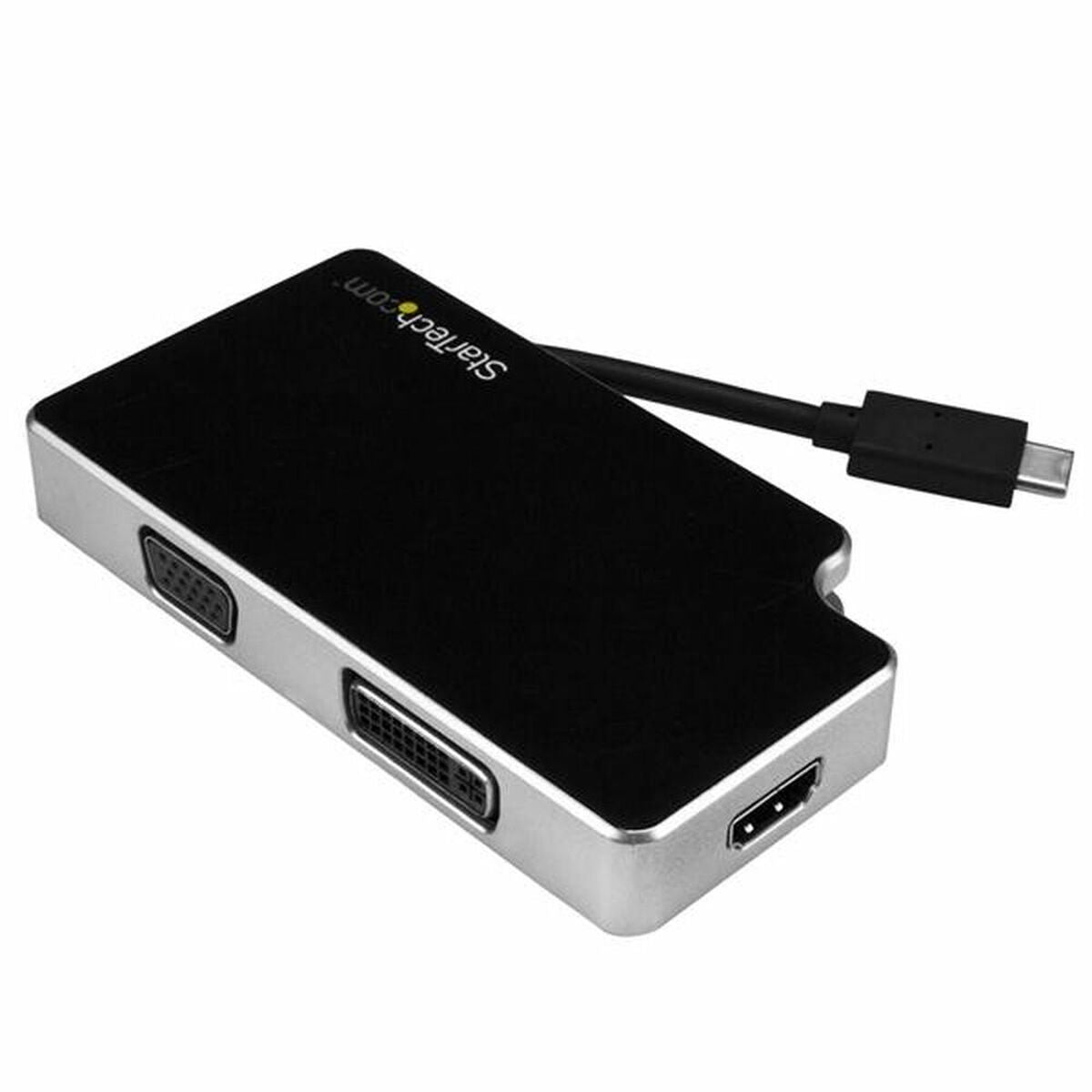 Adaptador USB C a VGA/HDMI/DVI Startech CDPVGDVHDB           Plata  Comprati.