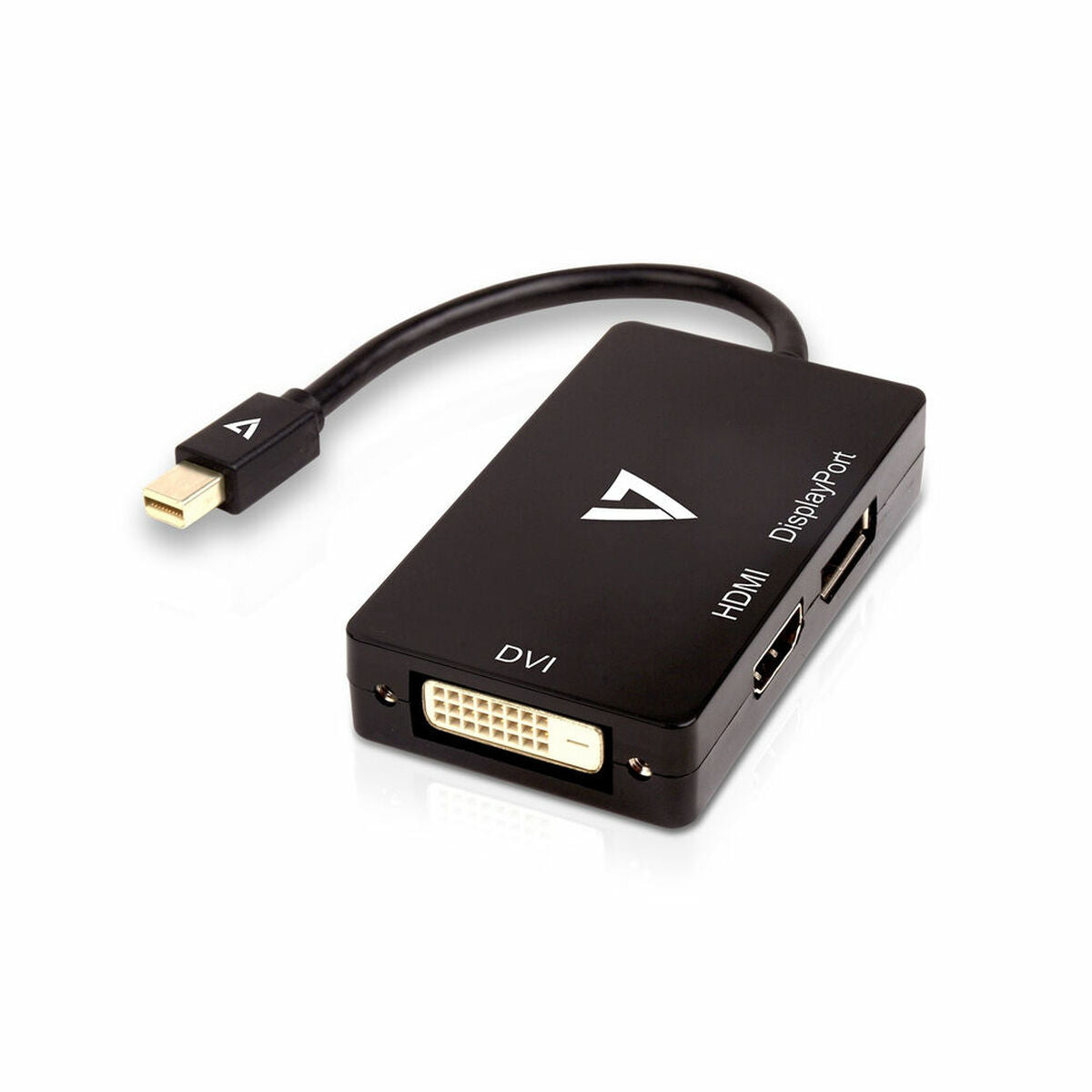 Adaptador Mini DisplayPort a VGA/DVI/HDMI V7 V7MDP-DPDVIHDMI-1E   Negro  Comprati.