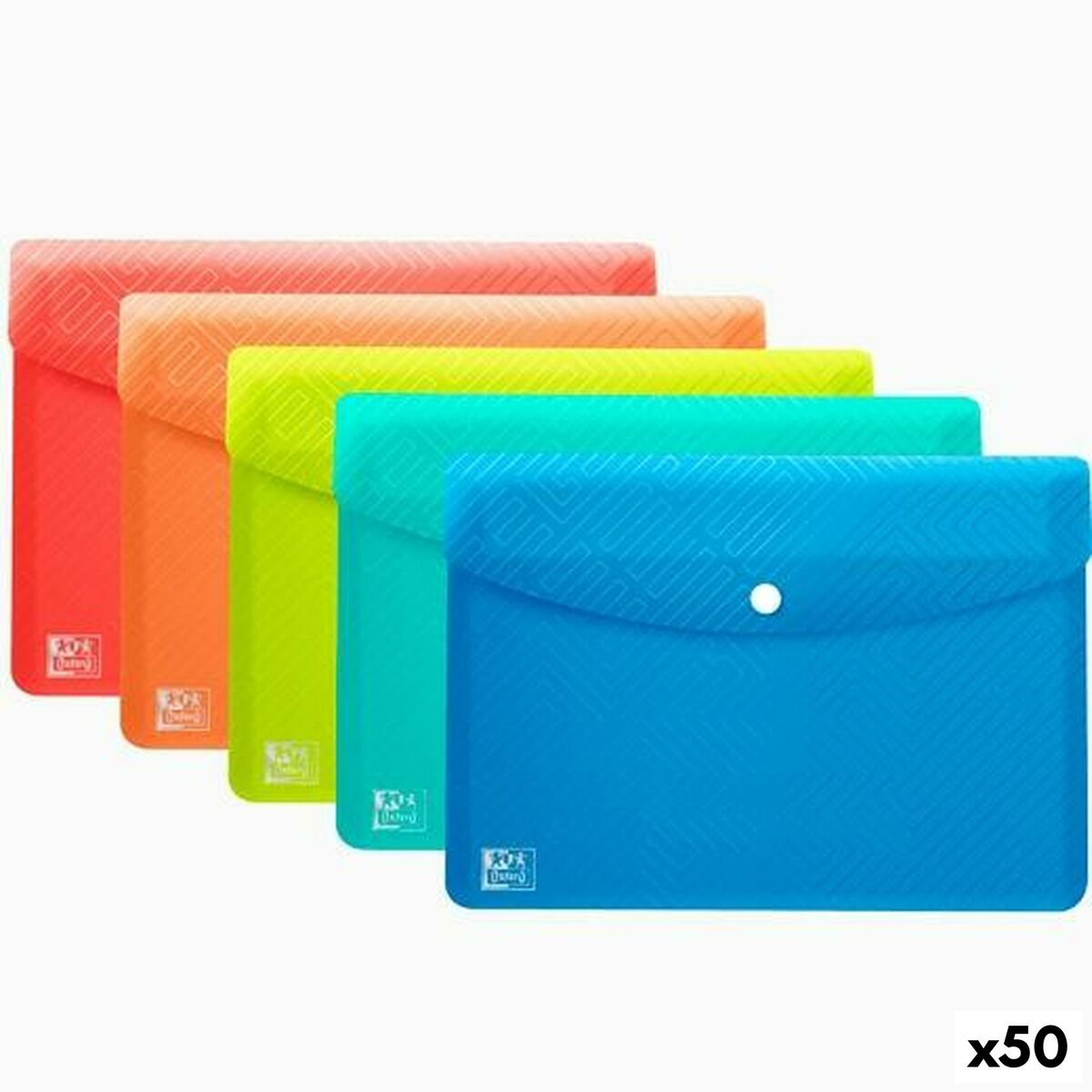 Carpeta Portafolios Oxford Urban Multicolor A6 Polipropileno Broche 5 Piezas (50 Unidades)  Comprati.