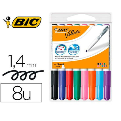 Rotulador para Pizarra Bic 1199001748 Poliestireno 8 Piezas (8 Piezas)  Comprati.