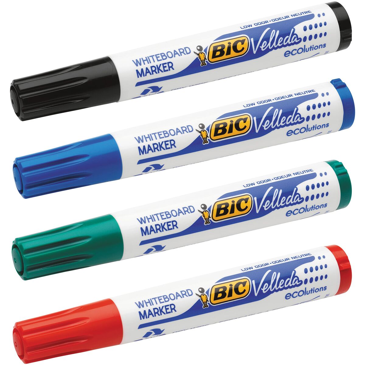 Rotulador para Pizarra Bic Velleda 4 Unidades Blanco (5 Piezas) (4 Unidades)  Comprati.