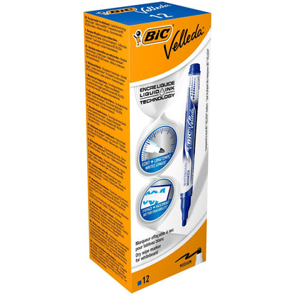 Rotulador Bic Velleda Azul (12 Piezas)  Comprati.