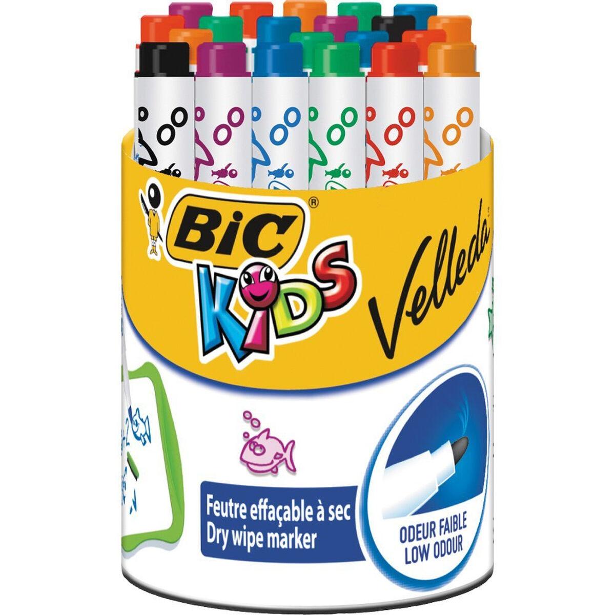 Set de Rotuladores Bic Kids Mini Velleda 24 Piezas Pizarra blanca Multicolor  Comprati.