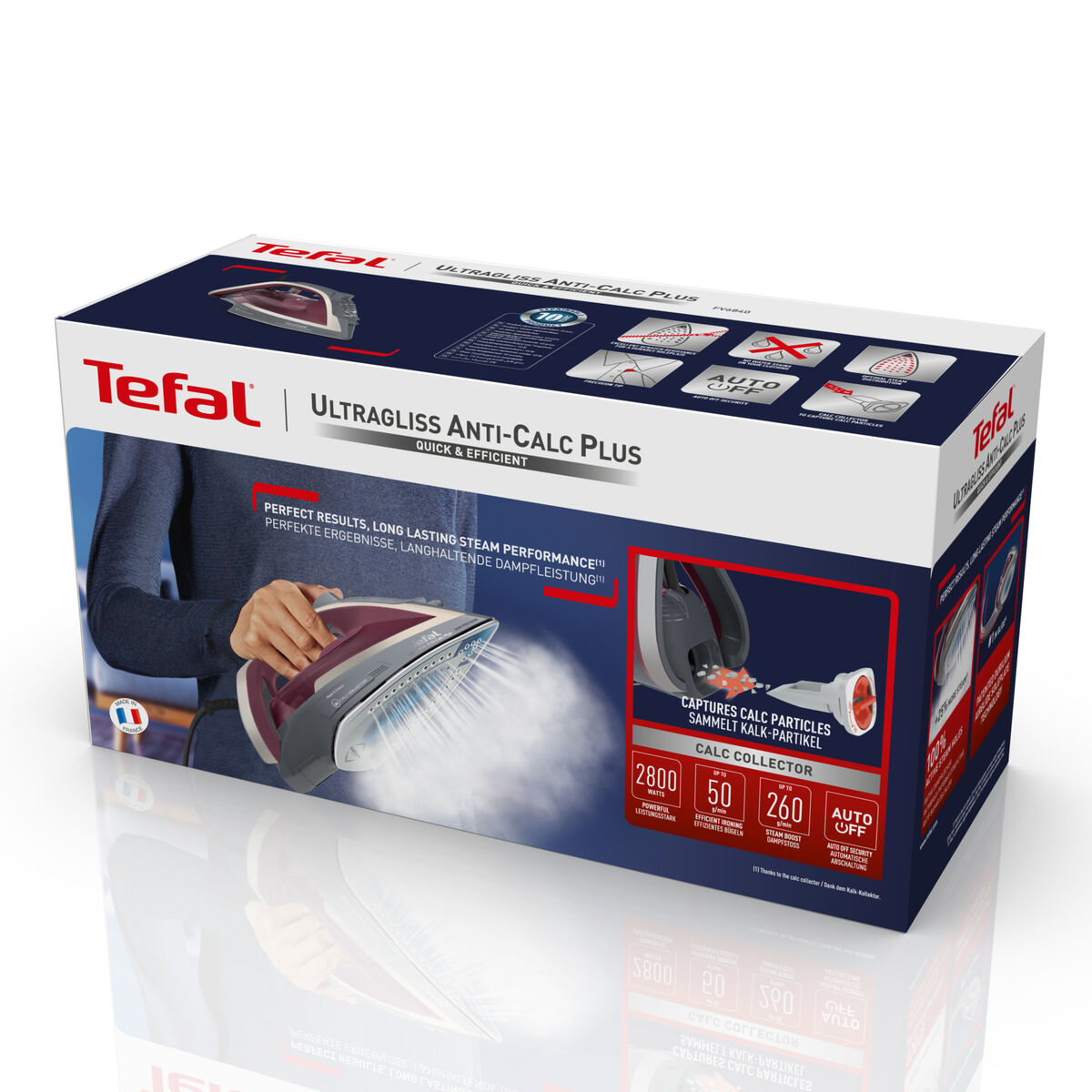 Plancha de Vapor Tefal Ultragliss Anti-Calc Plus FV6840E0 2800 W  Comprati.