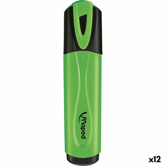 Marcador Fluorescente Maped Peps Classic Verde (12 Unidades)  Comprati.