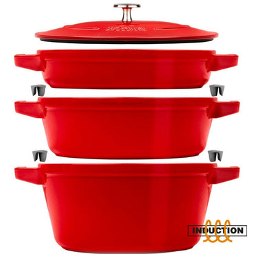 Bandeja para Horno Zwilling La Cocotte Rojo Hierro Fundido Ø 24 cm (3 Unidades)  Comprati.