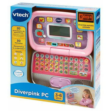 Ordenador de juguete Vtech Diverpink PC ES 24 x 16 x 6 cm  Comprati.