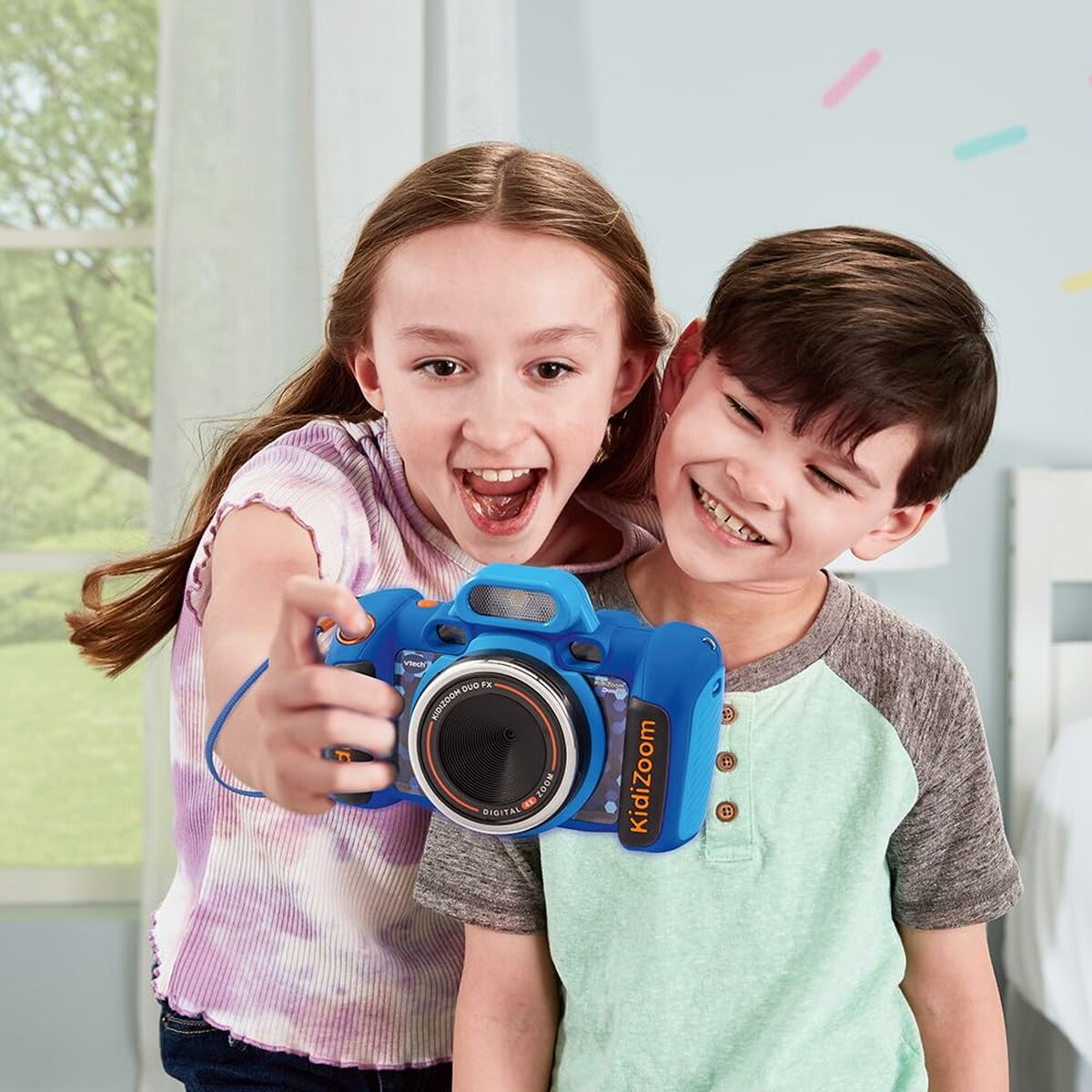 Cámara de fotos infantil Vtech Kidizoom Duo DX Azul  Comprati.