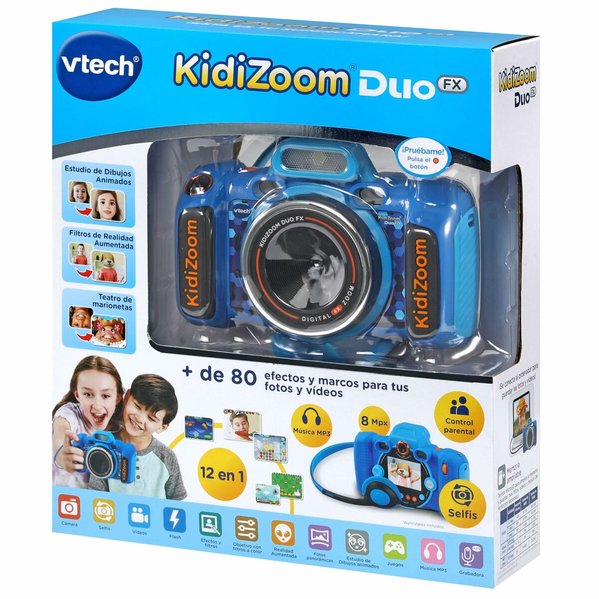 Cámara de fotos infantil Vtech Kidizoom Duo DX Azul  Comprati.