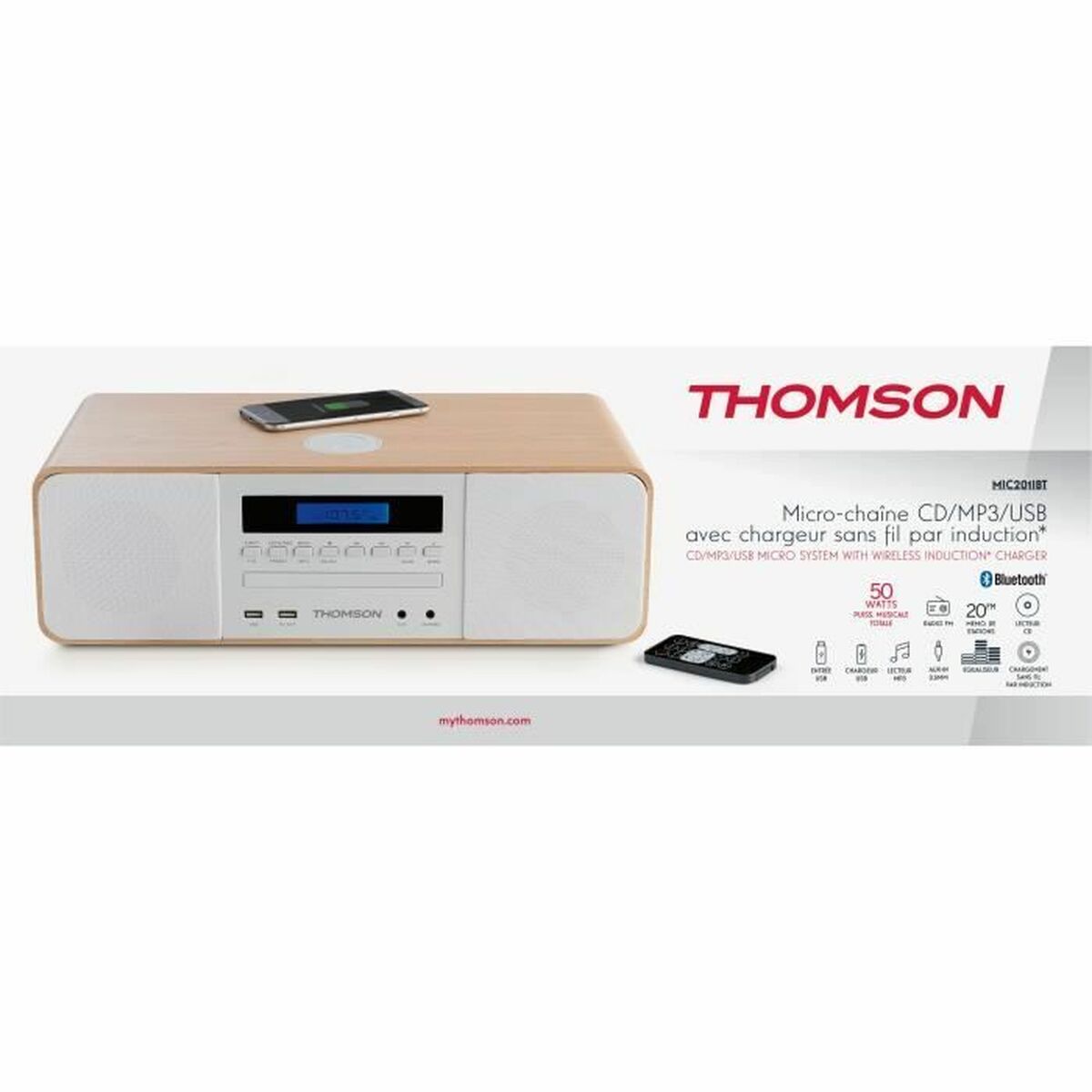 Microcadena de Música Thomson MIC201IBT Azul Blanco  Comprati.