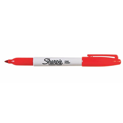 Rotulador permanente Sharpie Fine Point Rojo (12 Unidades)  Comprati.