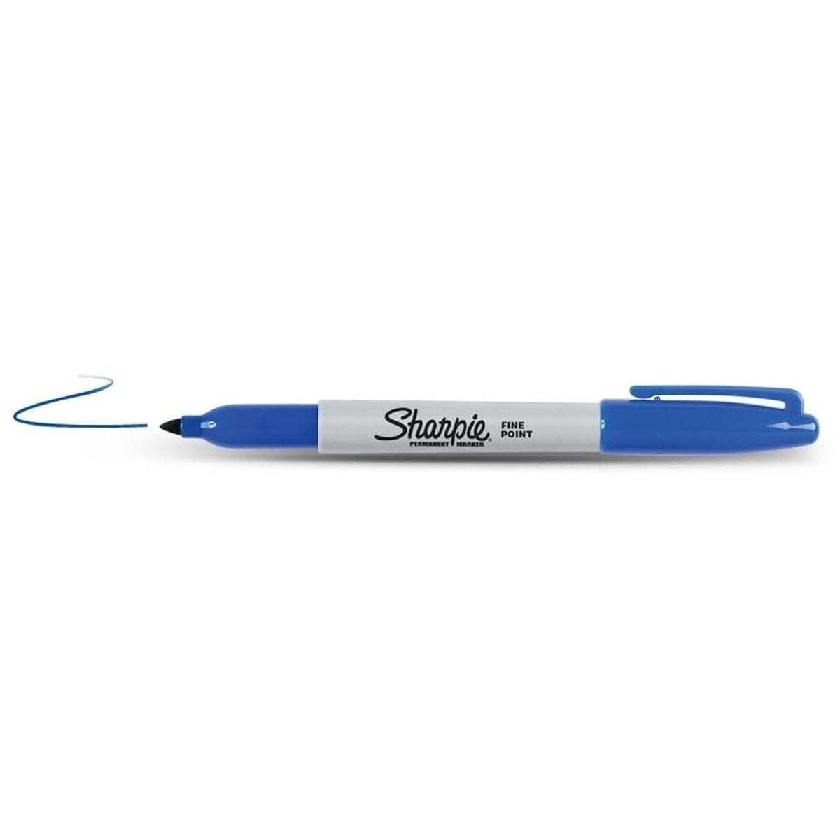 Rotulador permanente Sharpie Fine Point Azul (12 Unidades)  Comprati.