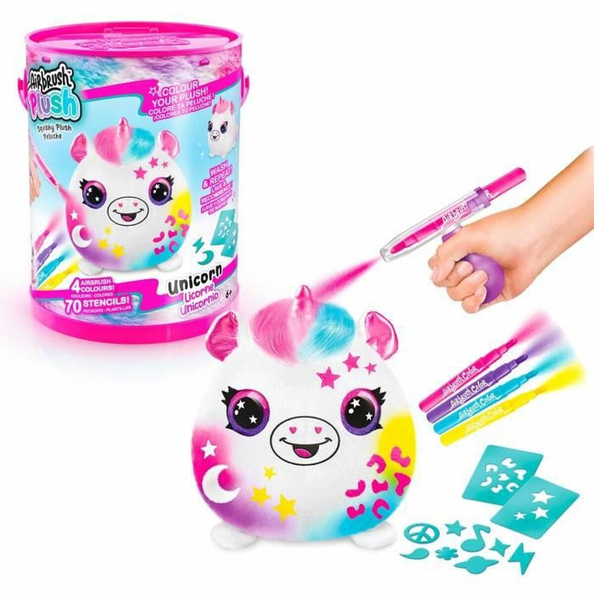 Juego de Manualidades Canal Toys Airbrush Plush Barrel Plush Squishy Multicolor  Comprati.