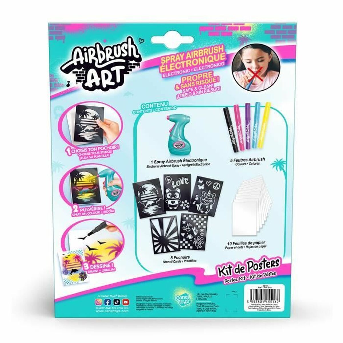 Dibujos para pintar Canal Toys Airbrush Art Poster Creation Blanco  Comprati.