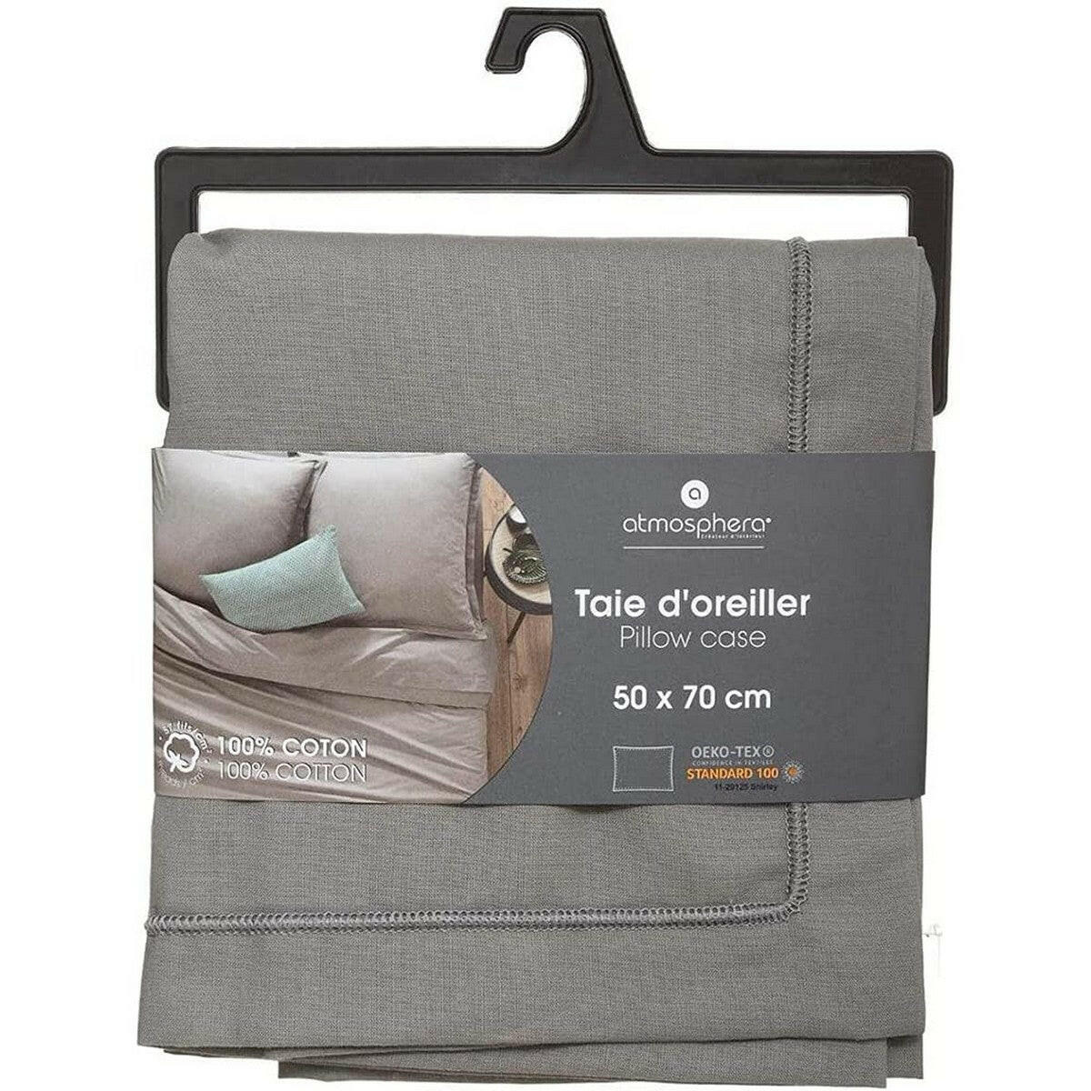 Funda de almohada Atmosphera Gris (70 x 50 cm)  Comprati.