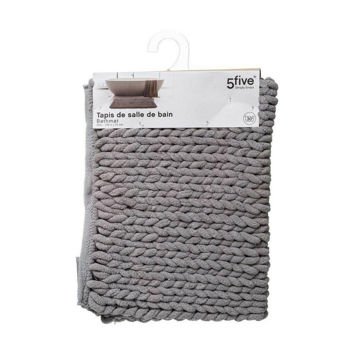 Alfombra de baño 5five Gris Poliéster (50 x 75 cm)  Comprati.