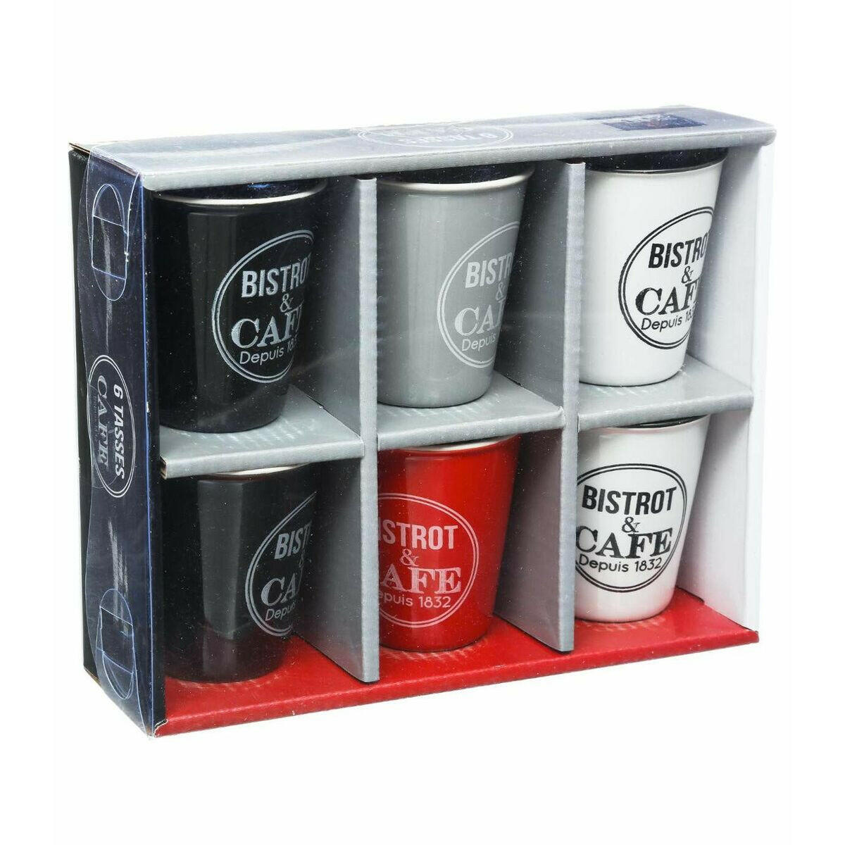 Juego de 6 Tazas de Café 5five Bistrot (110 ml)  Comprati.