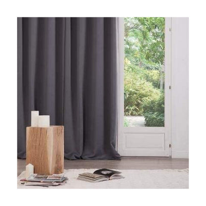 Cortinas Atmosphera Opaco Gris Poliéster 2 Unidades (135 x 240 cm)  Comprati.