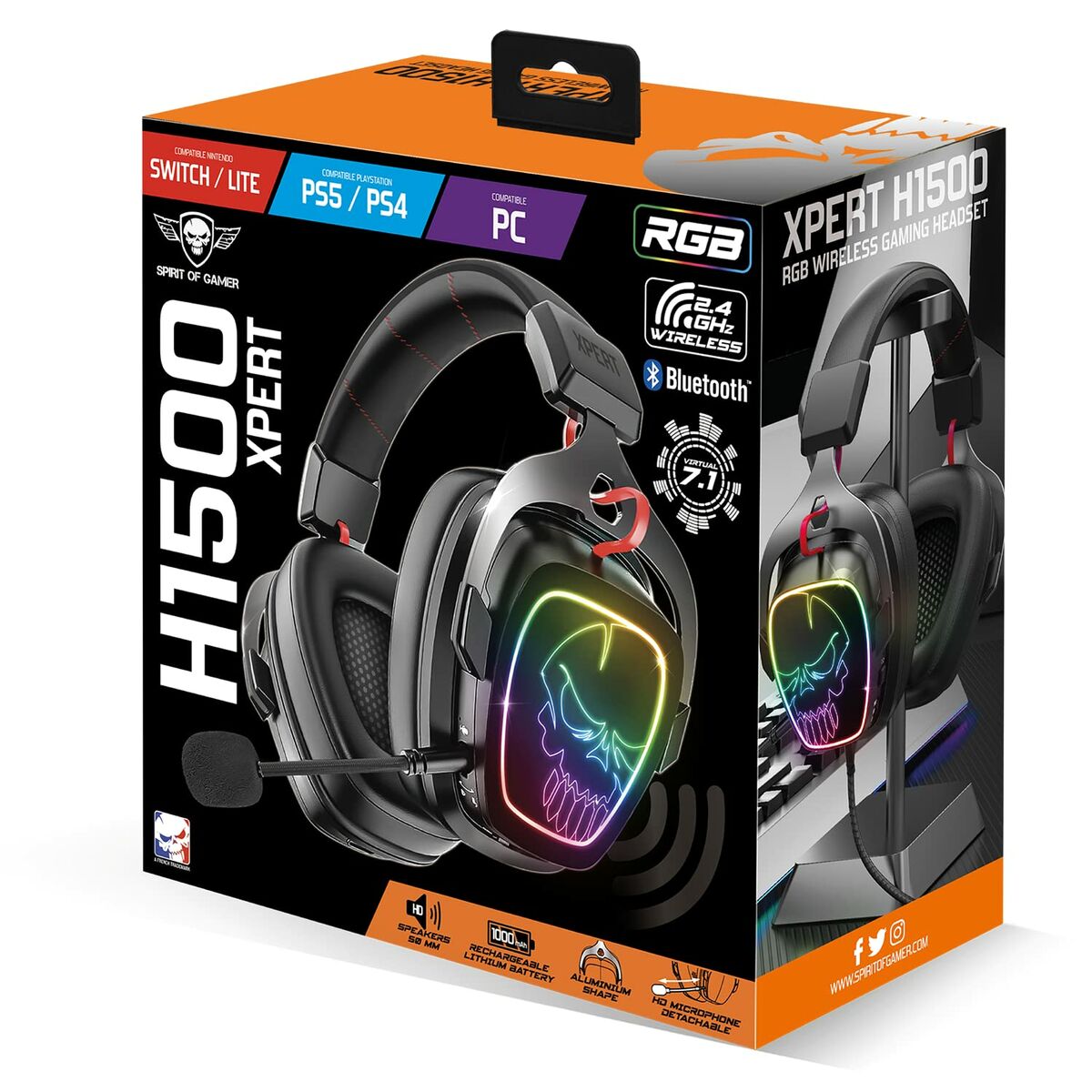 Auriculares con Micrófono Gaming Spirit of Gamer MIC-XH1500  Comprati.