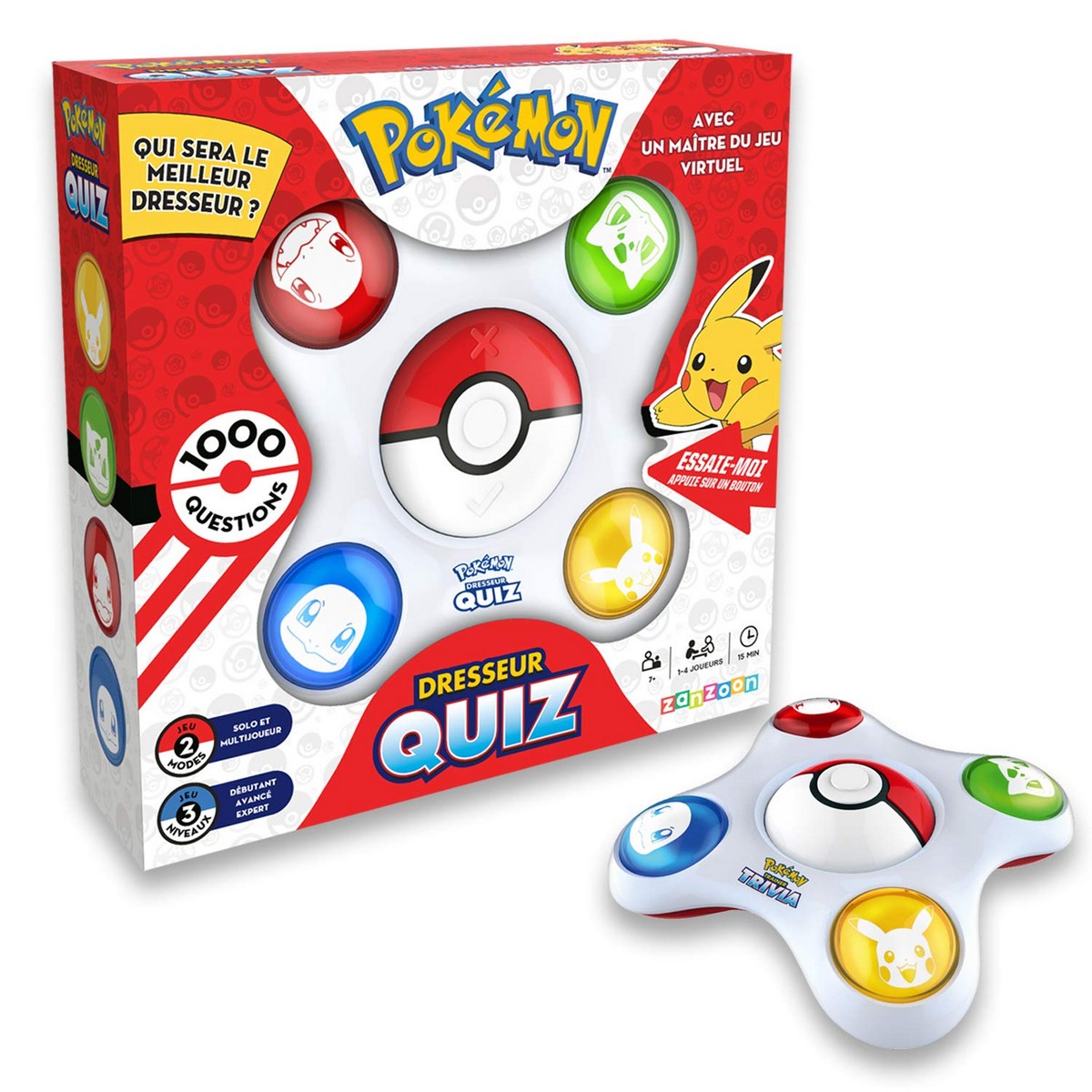 Juego de preguntas y respuestas Pokémon Bandai Trainer Quiz Electrónico Interactivo (Francés)  Comprati.