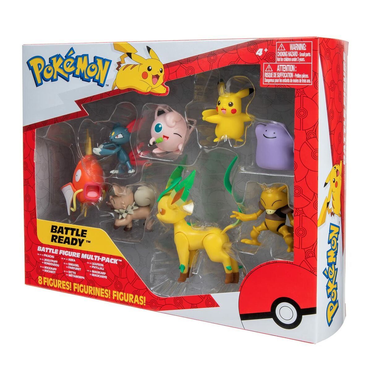 Figura de Acción Pokémon Pikachu, Sneasel, Magikarp, Abra, Rockruff, Ditto, Bayleef & Jigglypuff  Comprati.