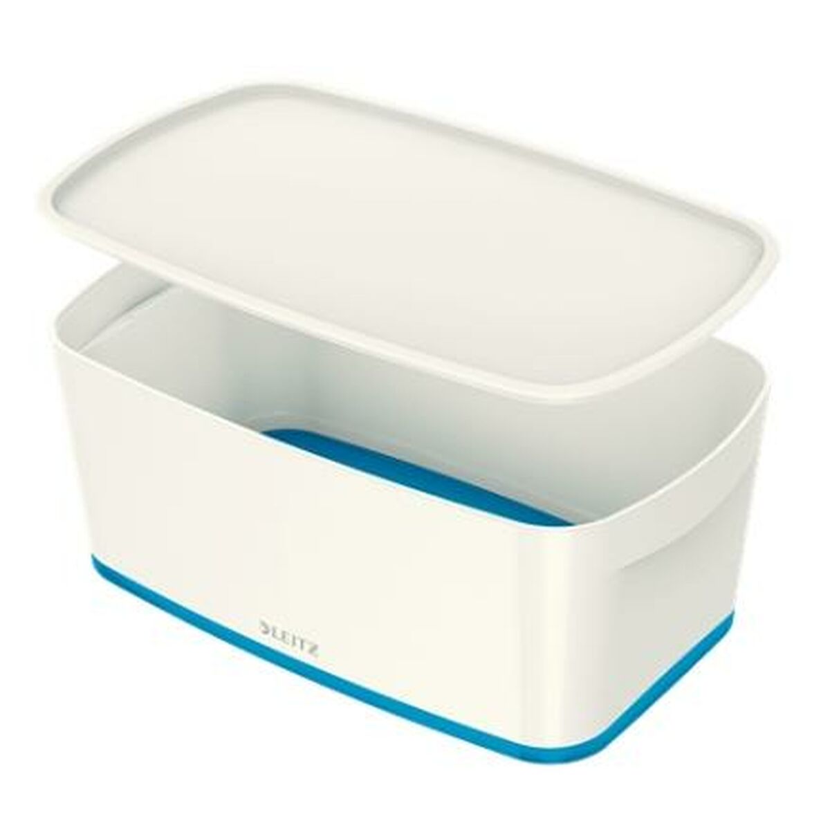 Caja de Almacenamiento Leitz MyBox WOW Con Tapa Azul Pequeño Blanco ABS 31,8 x 12,8 x 19,1 cm  Comprati.