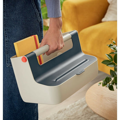 Caja de Almacenamiento Leitz Cosy Gris ABS 21,4 x 19,6 x 36,7 cm Asa de transporte  Comprati.