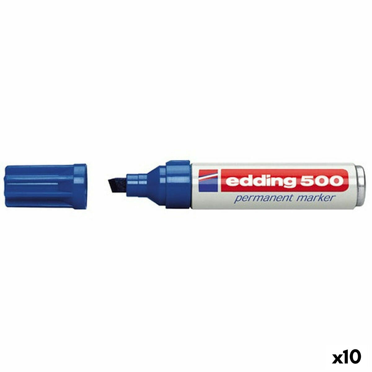 Rotulador permanente Edding 500 Azul (10 Unidades)  Comprati.