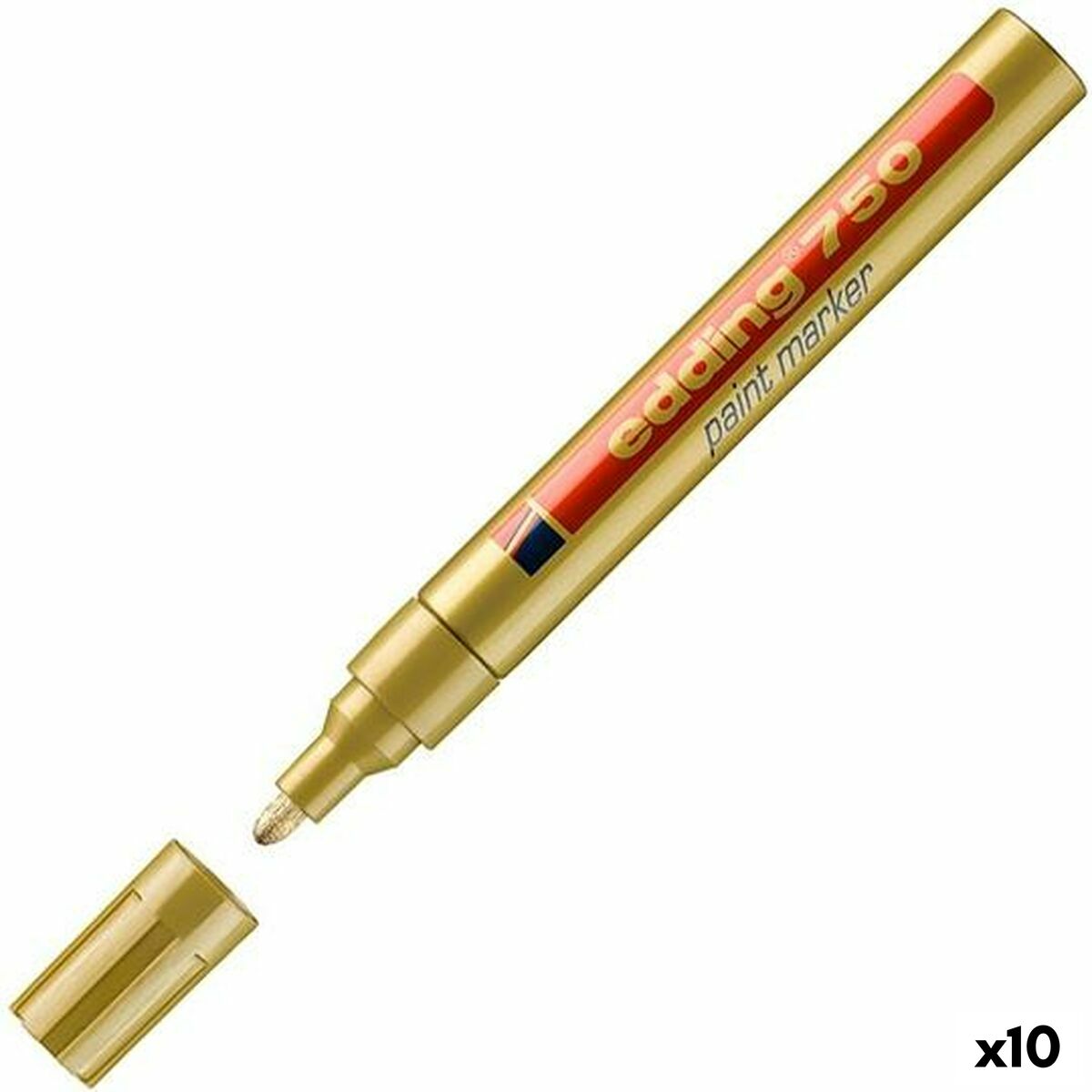 Rotulador permanente Edding 750 Dorado 10 Unidades 2-4 mm (10 Unidades)  Comprati.