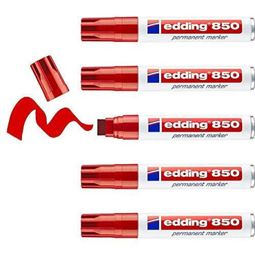 Rotulador permanente Edding 850 Rojo (5 Unidades)  Comprati.