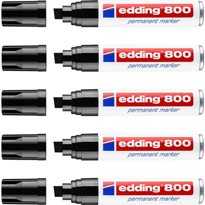 Rotulador permanente Edding 800 Negro (5 Unidades)  Comprati.