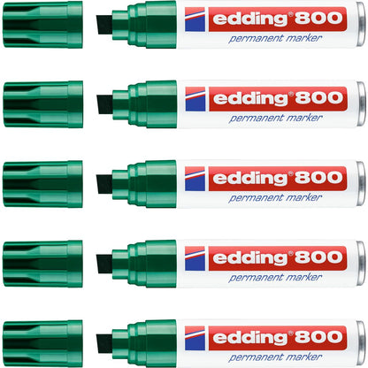 Rotulador permanente Edding 800 Verde (5 Unidades)  Comprati.