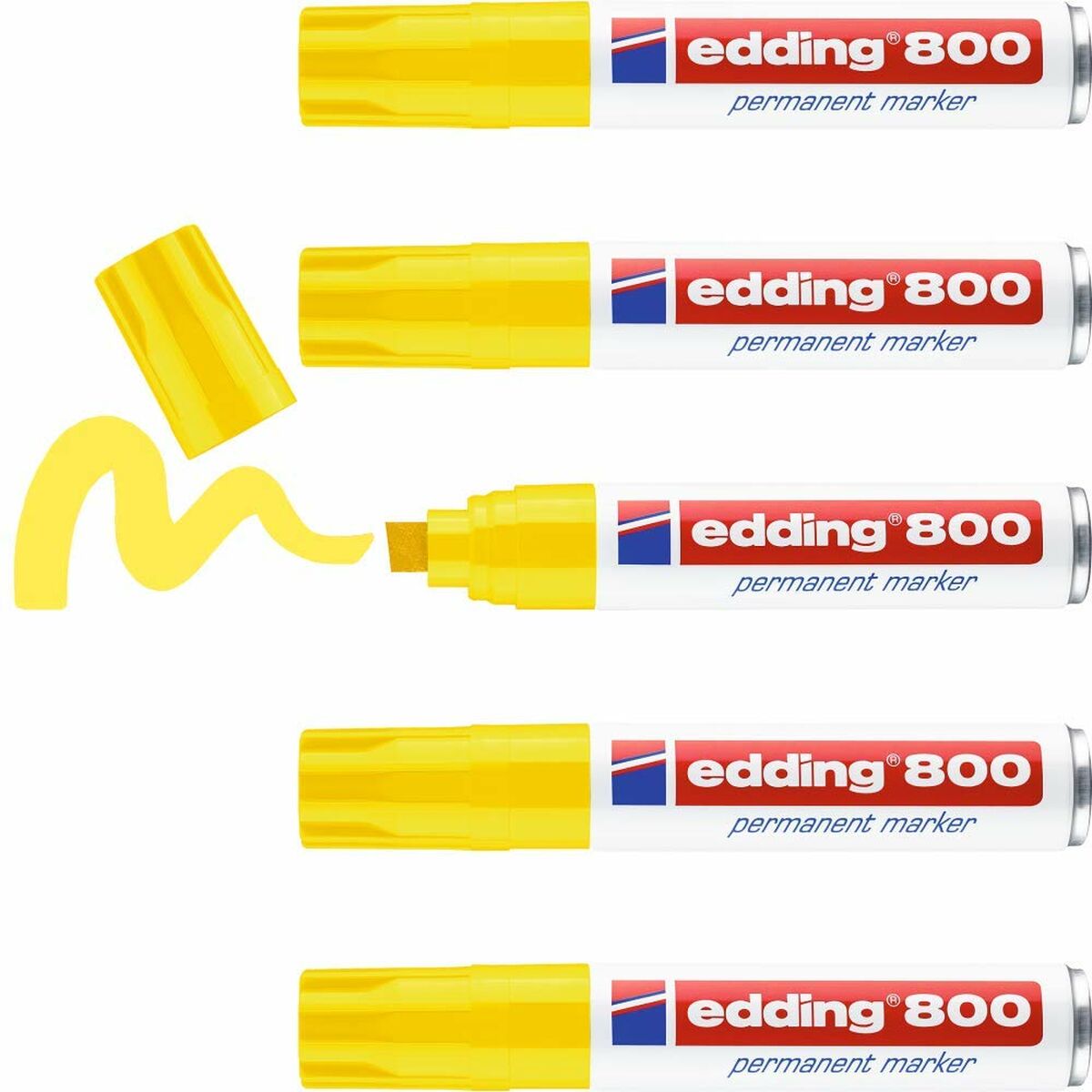 Rotulador permanente Edding 800  Amarillo 5 Unidades  Comprati.